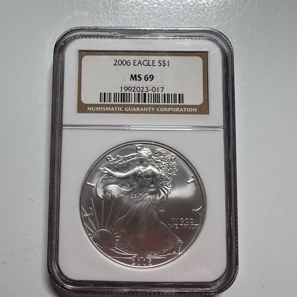 2006 NGC American Silver Eagle MS 69 Coin - Picture 1 of 4